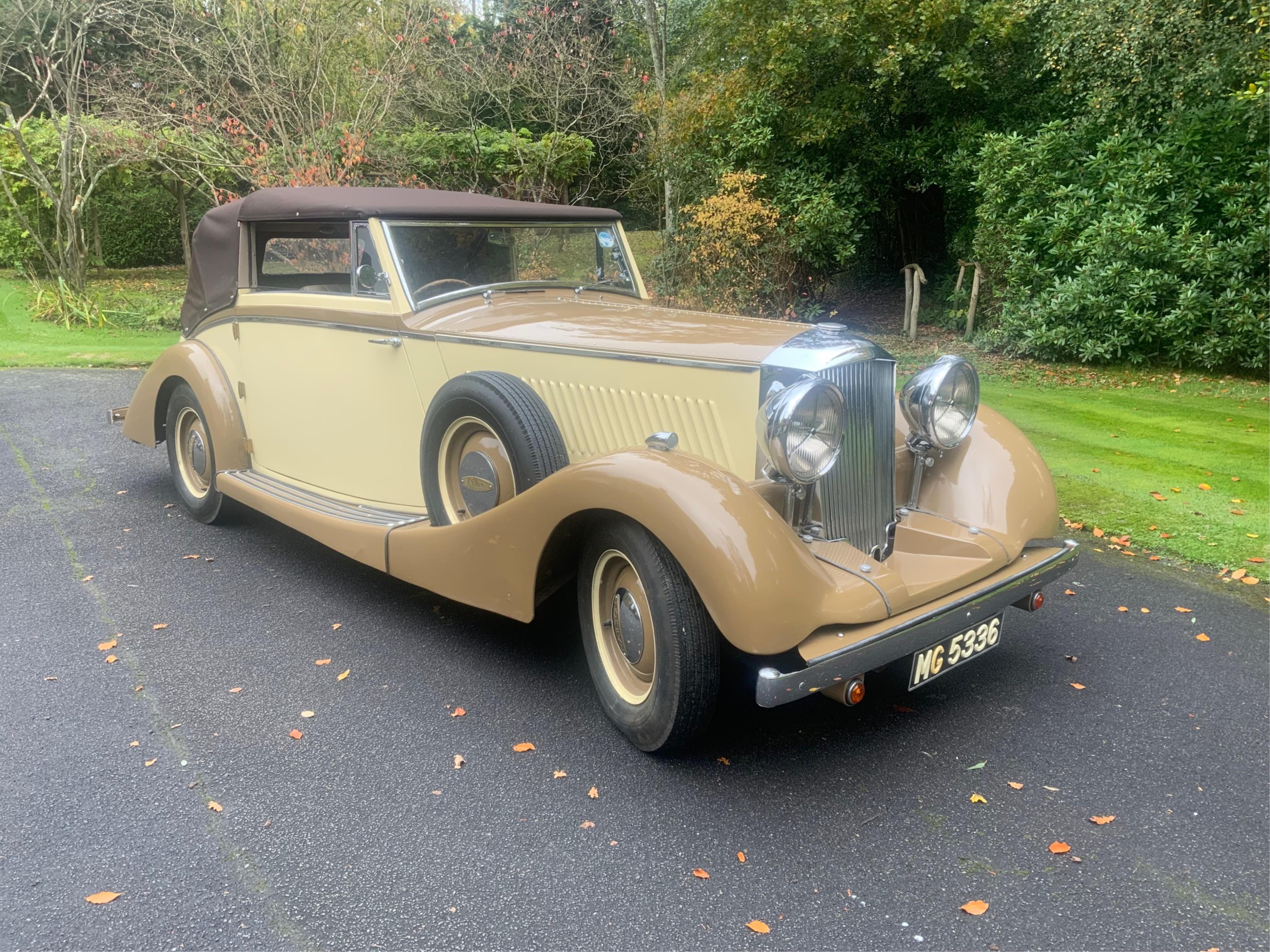 A 1937 Railton Fairmile series III Drophead Coupe, reg. no. MG 5335. Completely restored by The Vintage Carriage Company, over many years, to a very high standard. Winner of the John Cobb Cup at the Railton Owners Club N